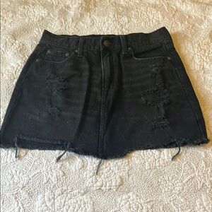 Aeropostale Black Distressed Mini Skirt
